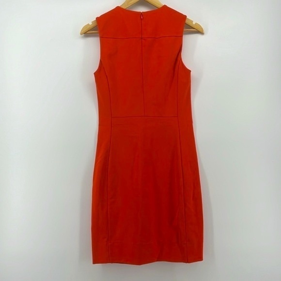Diane Von Furstenberg DVF Reona Two Tangerine Sheath Dress Size 6 - Picture 4 of 14